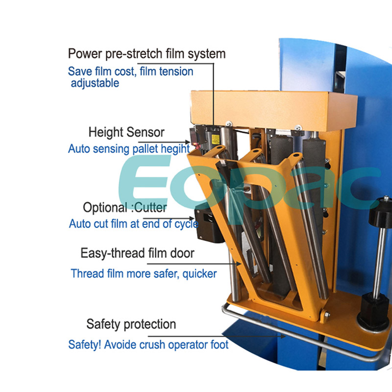 Power Pre-stretch Pallet Wrapping Machine