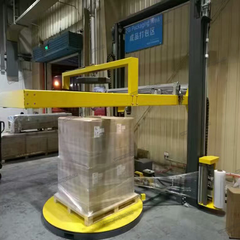 Automatic Pallet Wrapper with Top Sheet